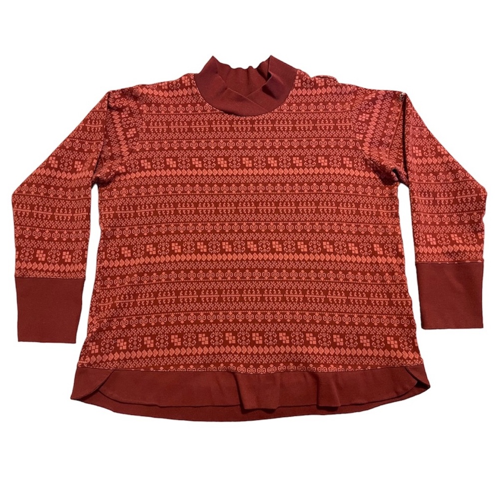Columbia Women's Holly Peak Jacquard Long Sleeve Top Size 2X